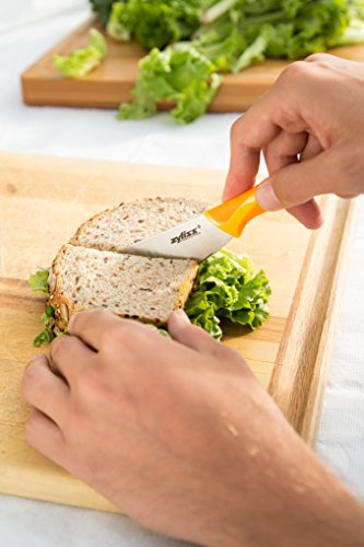 Zyliss Sandwich Knife & Condiment Spreader - Sandwich Spreader Knife for Butter, Cream Cheese, & Jellies - Butter for Bagels & Toast - Orange