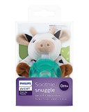 Philips Avent Soothie Snuggle Pacifier Holder with Detachable Pacifier, 0m+, Cow, SCF347/05