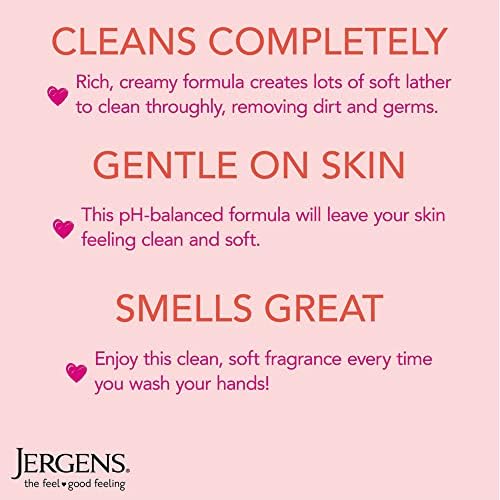 Jergens Extra Moisturizing Hand Soap, Liquid Hand Soap Refill Cherry Almond Scent, Hand Wash For Dry Hands, 15 Ounces