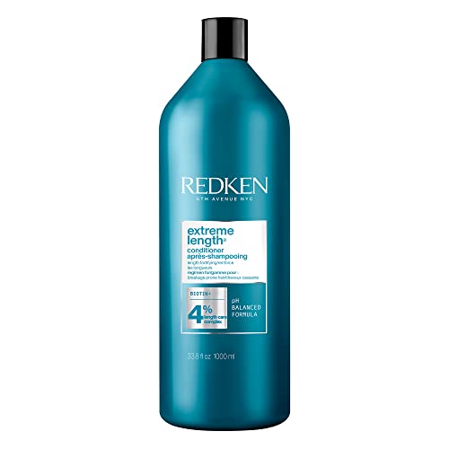 Redken Extreme Length Conditioner | For Hair Growth | Fortifies, Strengthens & Conditions Hair | Infused With Biotin | 10.1 Fl Oz (Pack of 1)