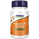 NOW Supplements, Probiotic-10™, 25 Billion, with 10 Probiotic Strains, Dairy, Soy and Gluten Free, Strain Verified, 100 Veg Capsules