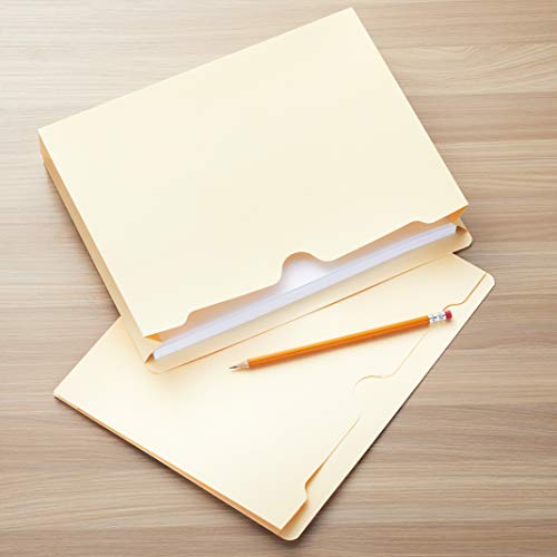 Amazon Basics File Folders Jacket, Reinforced Straight-Cut Tab, 2 Inch Expansion, 50-Pack, Letter Size, Manila