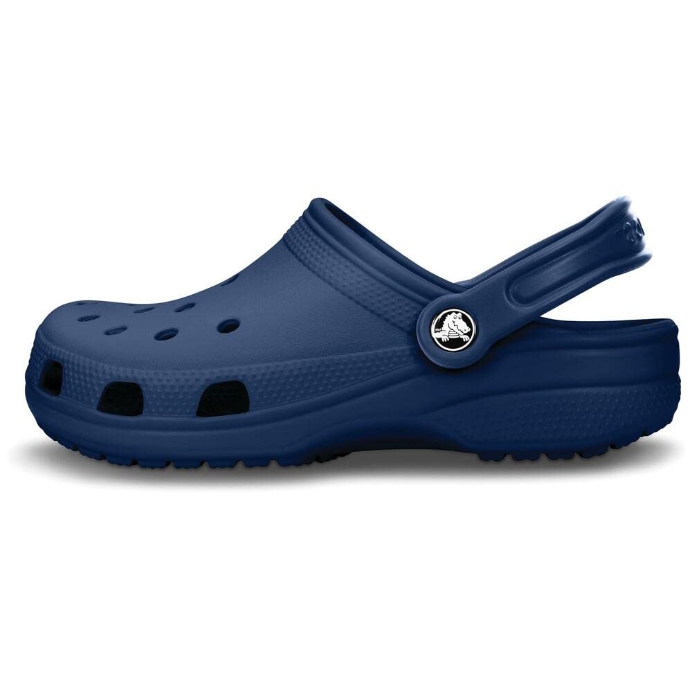 Crocs Unisex-Adult Classic Clogs, Navy, 12 Women/10 Men