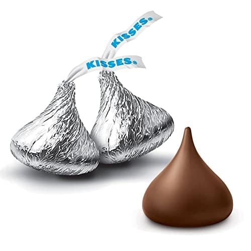 Hershey Kisses Milk Chocolate Candy - 200 Pieces Hershey Kisses Bulk - Silver Kisses Chocolate Candy Individually Wrapped - Bulk Candy for Party Favors, Snacking and Sharing - 2 Pounds