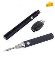 Divine Cheddar UNIVERSAL Black 1100mAh Replacement Pen Battery Threaded Rechargeable USB for soldering, home repairs, and more with USB charger