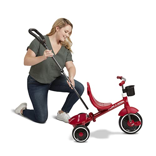 Toddler Bike, Kids Bike, Tricycle Toddler Toys for Ages 2-4, Baby Toy, Radio Flyer 4-in-1 Stroll 'N Trike, for Ages 1-5 Years, Red (Amazon Exclusive)
