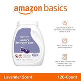 Amazon Basics Laundry Detergent Pacs, Hypoallergenic, Free & Clear, 120 Count (Previously Solimo)