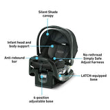 Graco SnugFit 35 Infant Car Seat with Simply Safe Adjust Harness System | Baby Car Seat with Anti Rebound Bar, Gotham