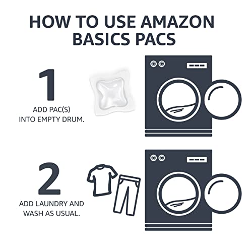 Amazon Basics Laundry Detergent Pacs, Hypoallergenic, Free & Clear, 120 Count (Previously Solimo)