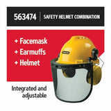 Oregon 563474 Chainsaw Safety Protective Helmet with Visor Combo Set, Yellow