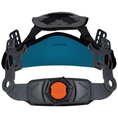 Klein Tools 60347 Hard Hat, Vented Full Brim, Class C, Premium KARBN Pattern, Rechargeable Lamp, Padded Sweat-Wicking Sweatband, Top Pad