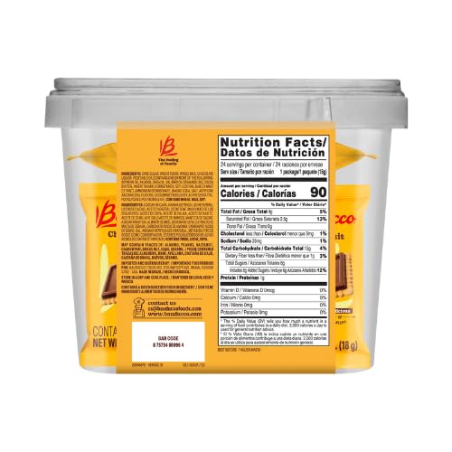 Bauducco Choco Biscuit Cookies,15.2 oz (Pack of 24) - Crispy & Delicious Chocolate Cookies, Individually Wrapped for Snacks, Dessert & Lunch Boxes - 2 Cookies per Pack