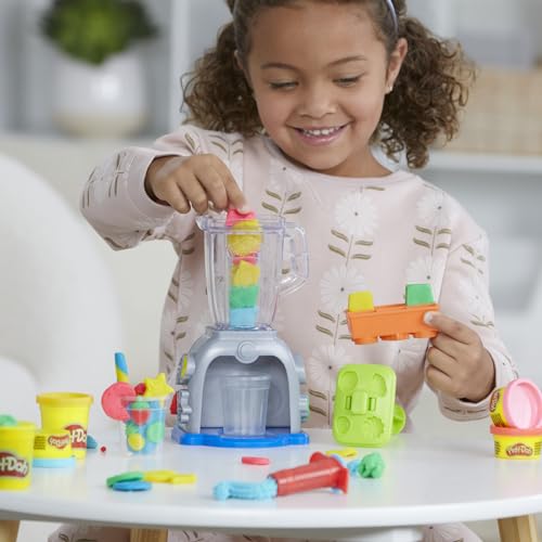 Play Doh Swirlin' Smoothies Toy Blender Playset, Play Kitchen Appliances, Kids Arts and Crafts Toys for 3 Year Old Girls and Boys and Up