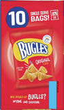 Bugles Crispy Corn Snacks Multipack, Original Flavor, Snack Bags, 10 ct