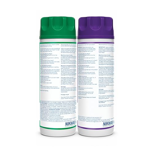 Nikwax Hardshell Cleaning & Waterproofing Duo-Pack, 300ml, Cleans and Restores Water Repellency on Jackets, Rain, Ski, and Snow Gear, Outerwear, Safe for Gore-Tex and DWR