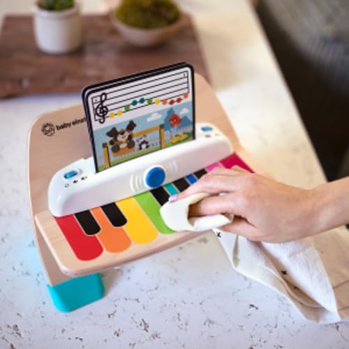 Baby Einstein and Hape Magic Touch Wooden Toy Piano, Montessori Musical Learning Toy for Babies and Toddlers 6mo+