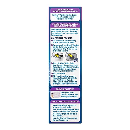 OxiClean Washing Machine Cleaner with Odor Blasters, 4 Count