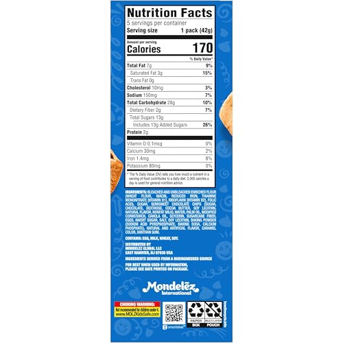 CHIPS AHOY! Baked Bites, Blondie, 5-1.5 oz Snack Packs (5 Bites per Pack)