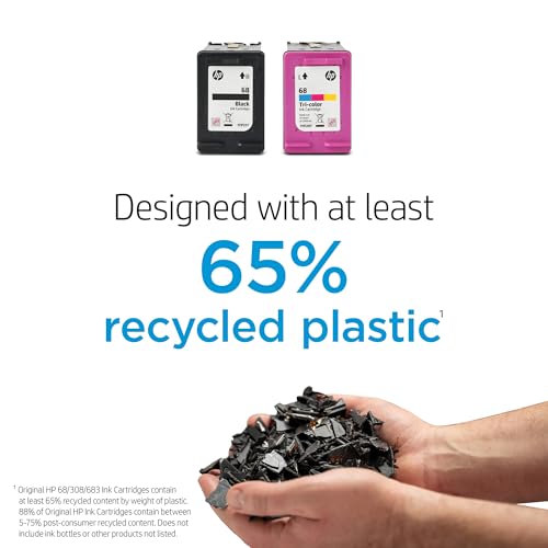 HP 68 Black Ink Cartridge | Works Envy 6100e, 6500e Series | Eligible for Instant Ink | 7FP21TN