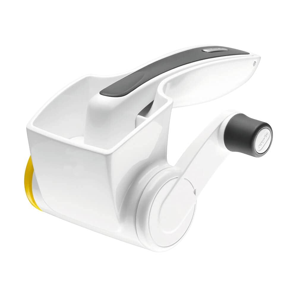 Zyliss Classic Rotary Cheese Grater - NSF Restaurant Certified Handheld Cheese Grater - Rotary Grater for Hard Cheese, Chocolate & More - Grater with Comfortable Handle & Easy-to-Clean Drum - White