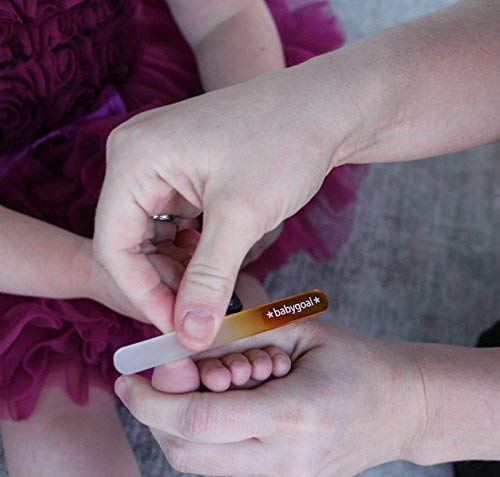 Babygoal Baby Nail Files 3 Pack,Newborn Nail Files with a Pouch,Genuine Czech Float Glass, Gift for Newborns,Toddlers,Infant, Babies &Young Children 3NF02