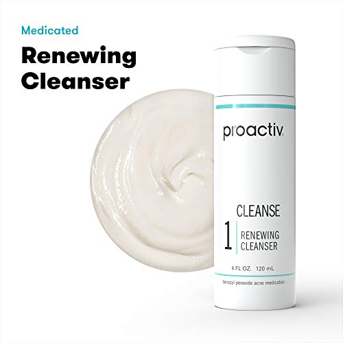 Proactiv - Benzoyl Peroxide Face Wash and Acne Treatment - Daily Facial Cleanser and Hyularonic Acid Moisturizer with Exfoliating Beads - 60 Day Supply, 4 Oz