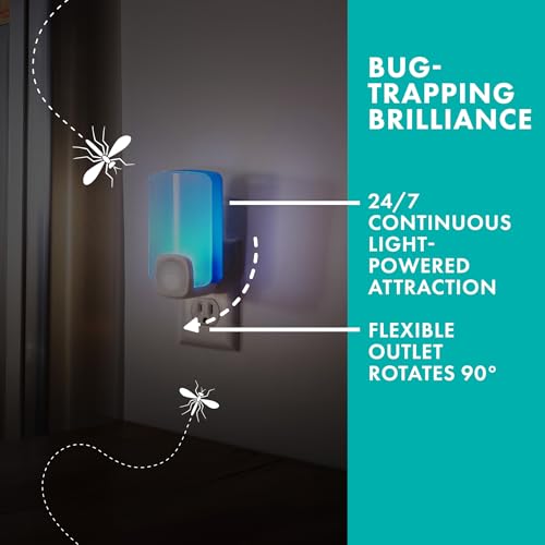 STEM Light Trap: Indoor Fruit Fly Trap, Effective Insect Control for Home, Attracts and Traps Flying Insects, Emits Soft Blue Light, Starter Kit with 1 Plug-In Device and 1 Cartridge