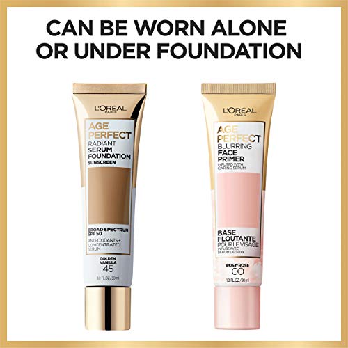 L'Oreal Paris Age Perfect Face Blurring Primer Infused with Caring Serum Smoothes Liners and Pores