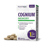 Natrol Cognium Memory Extra Strength Silk Protein Hydrolysate 200mg, Dietary Supplement for Brain Health and Memory Support, 60 Tablets, 30 Day Supply