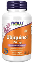 NOW Supplements, Ubiquinol 100 mg, High Bioavailability (the Active Form of CoQ10), 120 Softgels