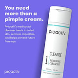 Proactiv - Benzoyl Peroxide Face Wash and Acne Treatment - Daily Facial Cleanser and Hyularonic Acid Moisturizer with Exfoliating Beads - 60 Day Supply, 4 Oz