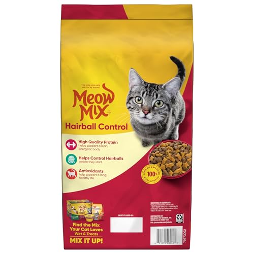 Meow Mix Hairball Control Dry Cat Food, 6.3 Pound Bag