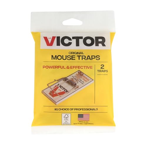 Victor Mouse Traps M150-12, Metal Pedal, Sustainably Sourced FSC Wood, Wooden Mouse Traps, 12 Medal Pedal Traps