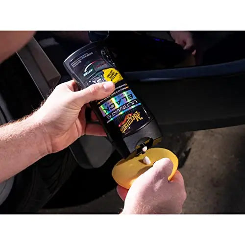 Meguiar's Ultimate Black Plastic Restorer, Durable Car Restorer That Gives New Life to Exterior Black Plastic, Vinyl, and Rubber Trim, 12 Oz Bottle