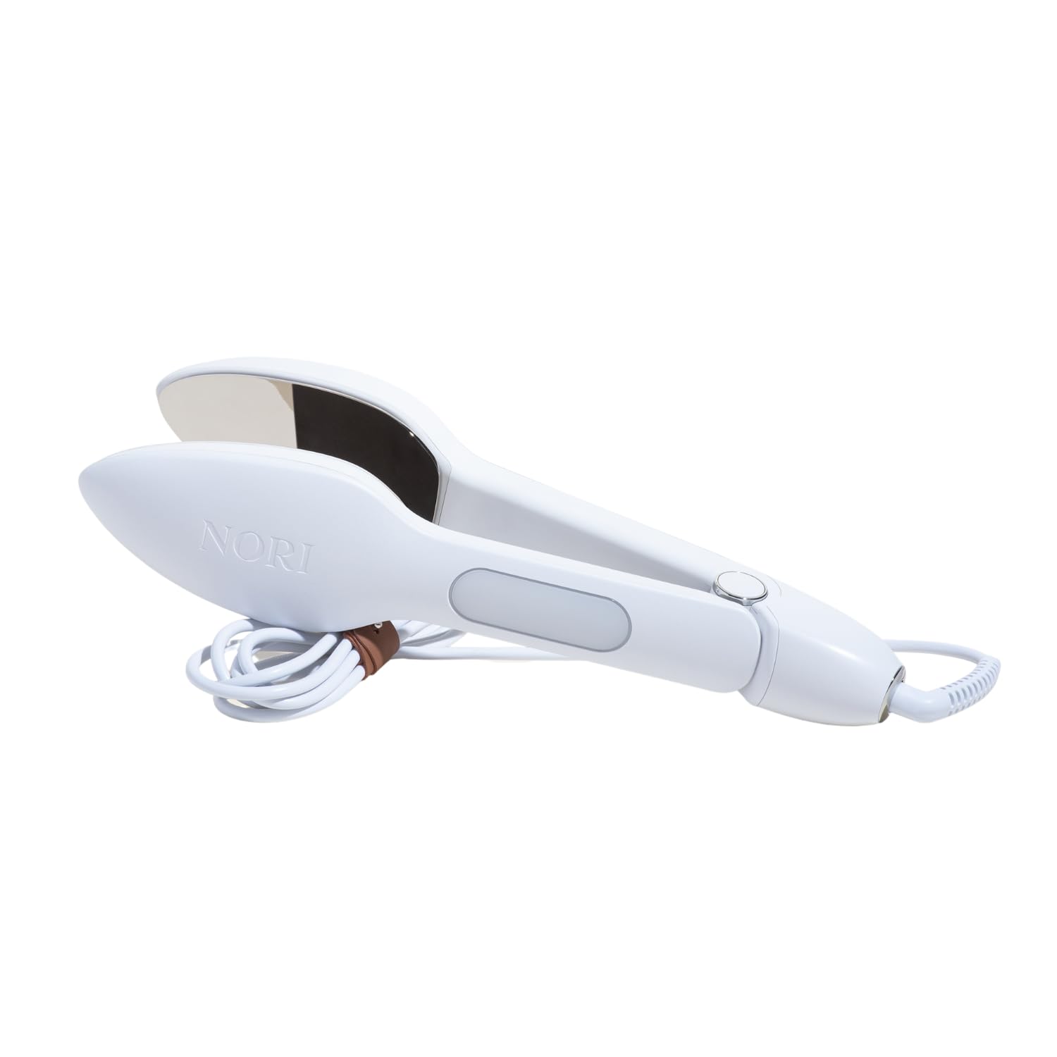 Nori Press Travel Steam Iron - Handheld Iron With Optional Steam Feature - No Ironing Board Required - Easy to Use w/ 6 Fabric Settings - Removes Wrinkles - User Manual Included -White