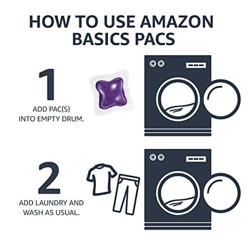 Amazon Basics Laundry Detergent Pacs, Hypoallergenic, Free & Clear, 120 Count (Previously Solimo)