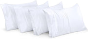 Utopia Bedding Queen Pillow Cases - 4 Pack - Envelope Closure - Soft Brushed Microfiber Fabric - Shrinkage and Fade Resistant Pillow Covers Queen Size 20 X 30 Inches (Queen, White)