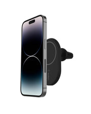 Belkin MagSafe-Compatible Magnetic Wireless Car Charger 10W - BoostCharge Pro Wireless Charger, Magnetic Car Vent Phone Mount for iPhone 16, iPhone 15, 14, & 13 Series, Power Supply Included - Black