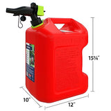 Scepter FR1G252 Fuel Container with Spill Proof Smart Control Spout with Bonus Spout Extender, Red Gas Can, 2 Gallon