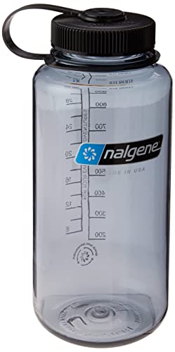 Nalgene Sustain Tritan BPA-Free Water Bottle Made with Material Derived from 50% Plastic Waste, 32 OZ, Wide Mouth, Aubergine