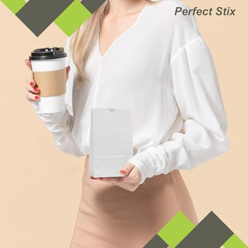 Perfect Stix 2lb White Kraft Paper Bags- Pack of 100ct