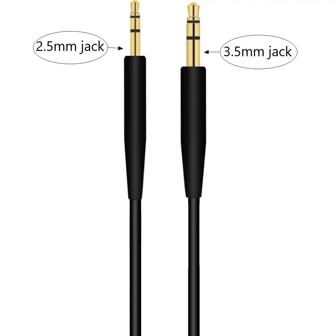 EARLA TEC Replacement Audio Cable Cord,Aux Wire 3.5mm to 2.5mm Compatible with Bose QuietComfort QC25 QC35 QC35II QC45 NC700 Soundlink Soundtrue Headphones (No mic)