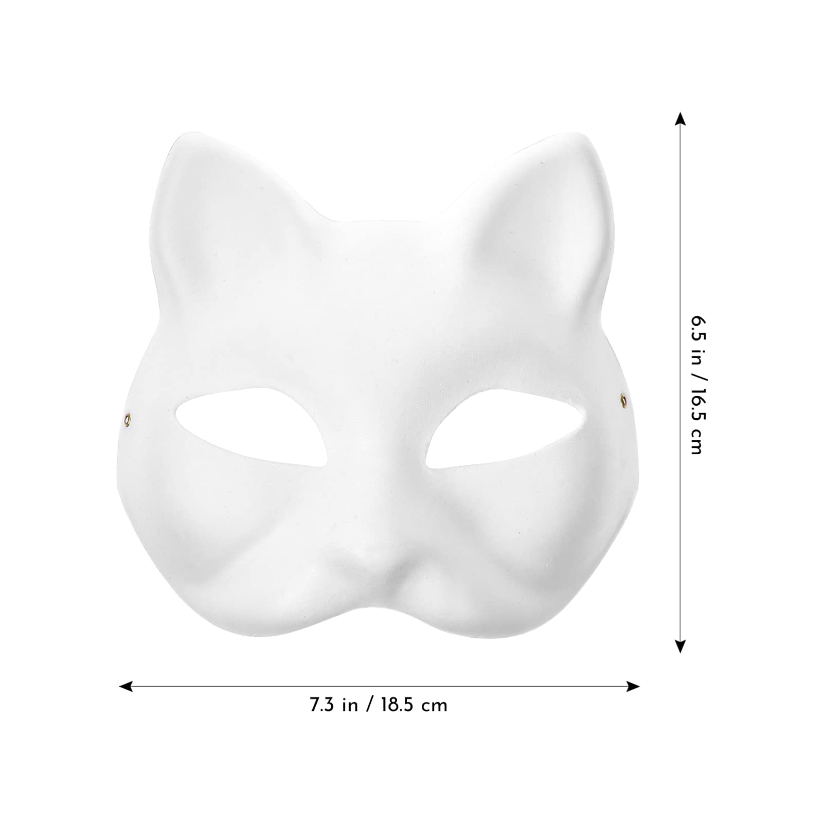 MAELSTROM 10Pcs Cat Fox Therian Masks for Halloween Costumes - Blank White Animal Masks for Kids and Adults - Great for Parties