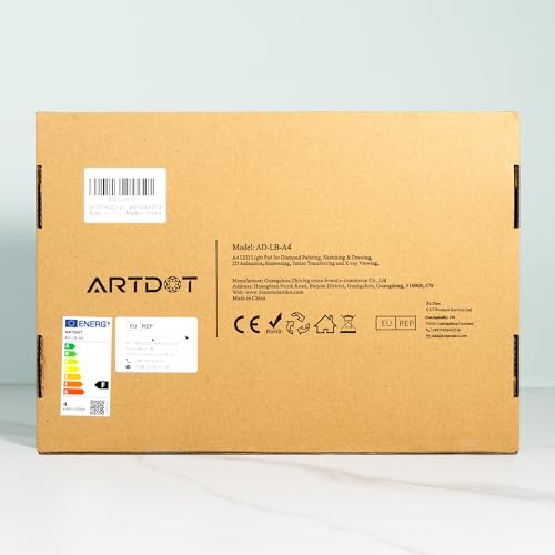 ARTDOT A4 LED Light Pad for Diamond Painting Kits for Adults, USB Powered Adjustable Brightness Diamond Art Light Board with Accessories