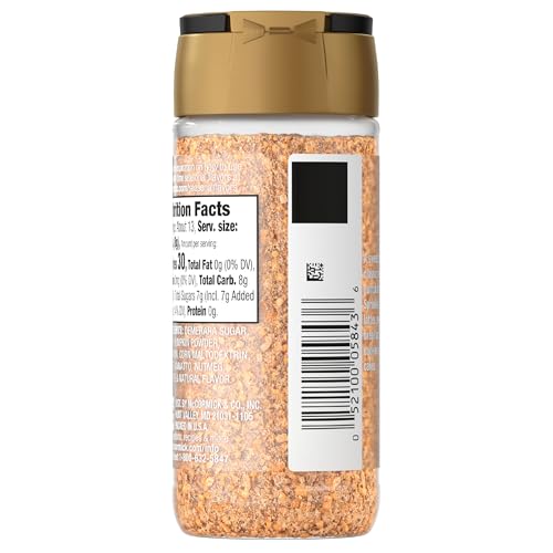 McCormick Finishing Sugar, Pumpkin Spice, Limited Edition, Sweet Blend of Warm Pumpkin Spices, The Perfect Finish for Cookies, Muffins, Pancakes, Bread, and More, 3.66 oz