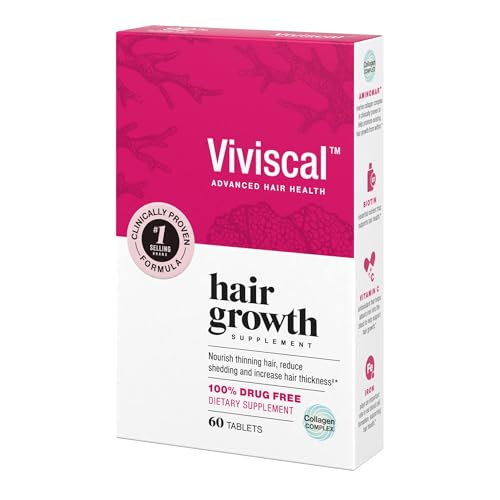 Viviscal Hair Growth Supplements for Women, Clinically Proven Hair Growth Product with Proprietary Collagen Complex, Results of Thicker, Fuller Hair Nourish Hair Loss, 180 Tablets - 3 Month Supply