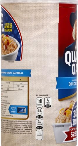 Quaker, Quick 1 Minute Whole Grain Oats, 42 Oz