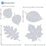 WindowAlert Leaf Medley Anti-Collision Decal - UV-Reflective Window Decal to Protect Wild Birds from Glass Collisions - Made in The USA