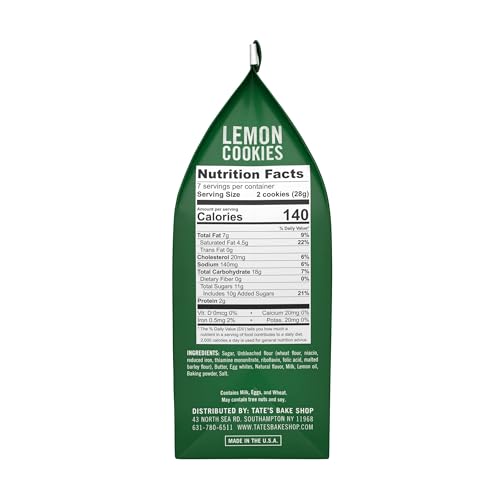 Tate's Bake Shop Lemon Cookies, 7 oz