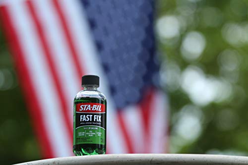 STA-BIL Fast Fix - Small Engine Treatment, Cleans Carburetors and Injectors, Fixes Rough Running Engines, Eliminates Water, Treats Up to 20 Gallons, 8oz (22304) , Green